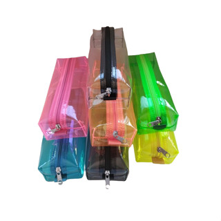 Estojo Escolar Cristal Colorido 1 Divisórias