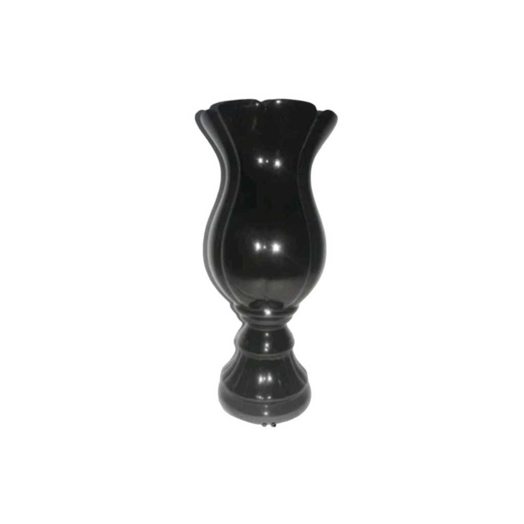 Taça Vaso Tulipa 30cm Cerâmica preto