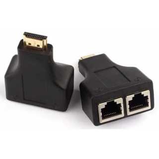 Extensor e Splitter HDMI: Prolonga 30m via cabo rede-CAT5e/6 E-THINK