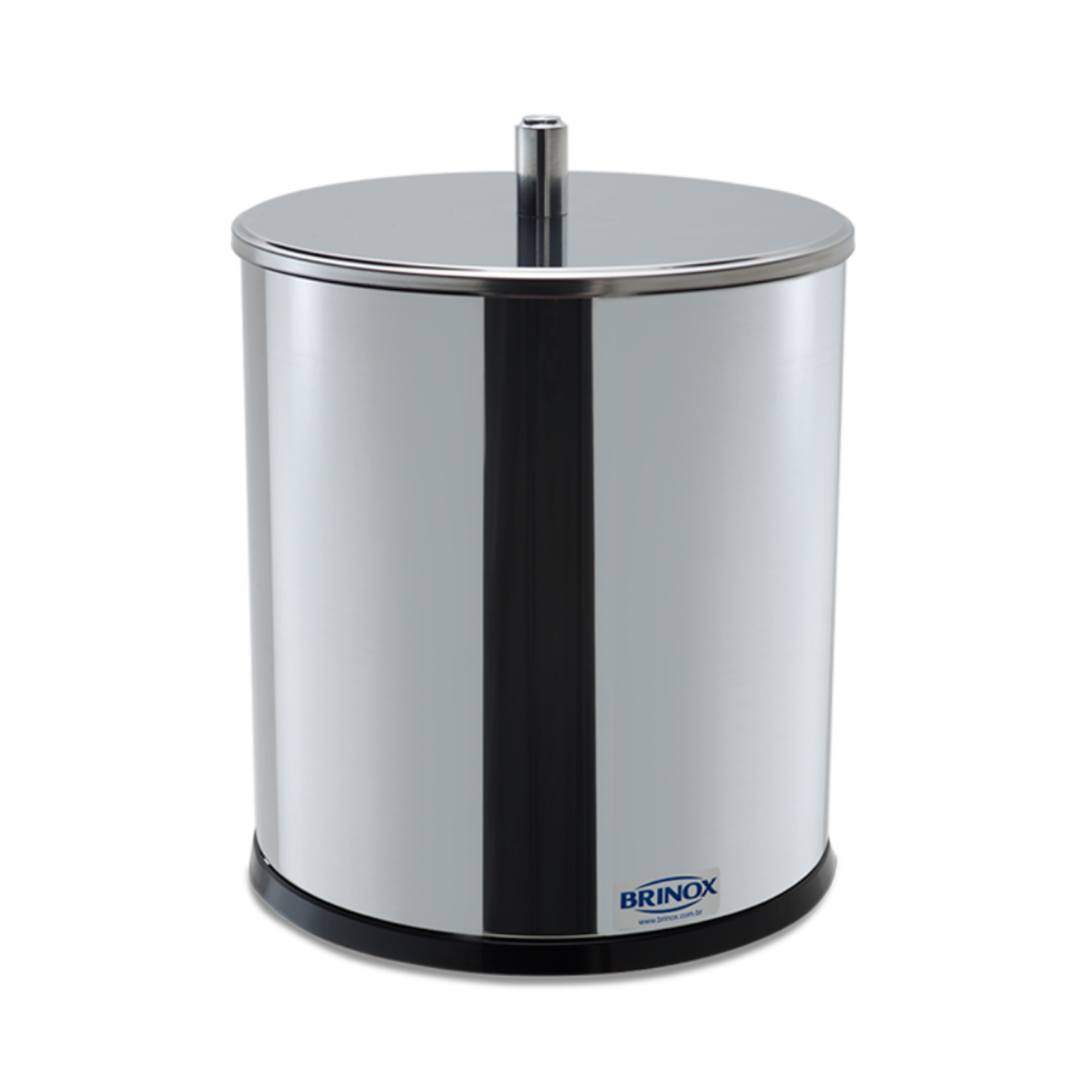 Detalhes do Lixeira Com Tampa Brinox Decorline - 5,4 Litros Aço Inox
