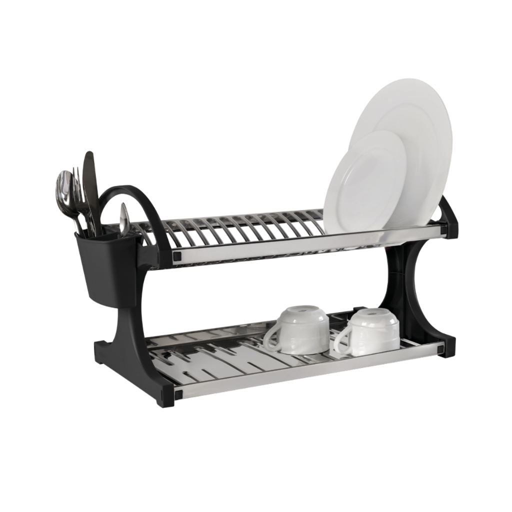 Escorredor De Louças 20 Pratos Brinox Suprema Aço Inox Preto - Home & Living