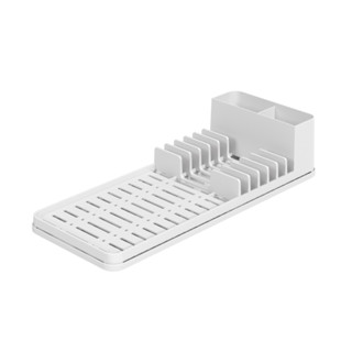 Escorredor de Louças com Tapete de Pia Coza Single 42,2x17,4x9,4 cm Branco