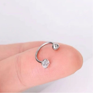 Piercing para Nariz helix Aço inox brinco com Zircônia 1 unidade