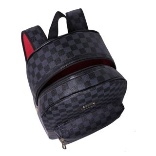 Bolsa Mochila LV Feminina Tendencia Alta Qualidade Promoção Unissex Alta Louis V Xadrez Preta