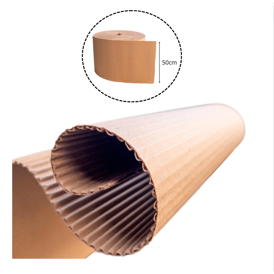 Papelão Ondulado 05 ou 10 Metros - 50cm Largura - Bobina, Rolo, Artesanato, Embalagem, Pacotes