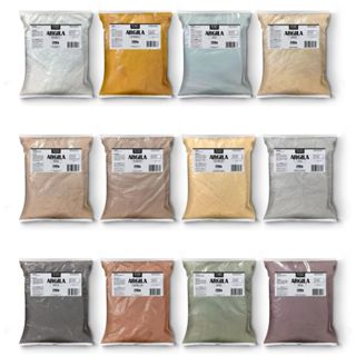 Argilas varias cores 200g Branca, Verde, Rosa, Preta, Vermelha, Amarela, etc