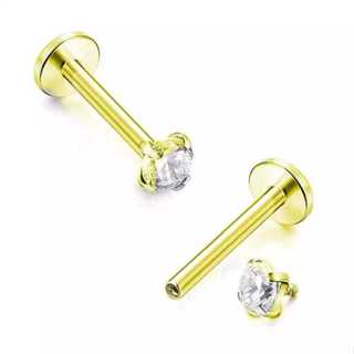 1 Piercing Labret Helix Tragus Conch Ponto De Luz Aço Inox em Oferta na Shopee