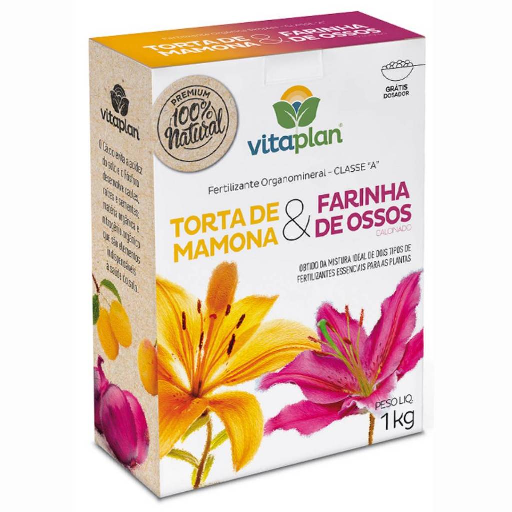 Fertilizante Torta De Mamona + Farinha De Osso Vitaplan 1 Kg