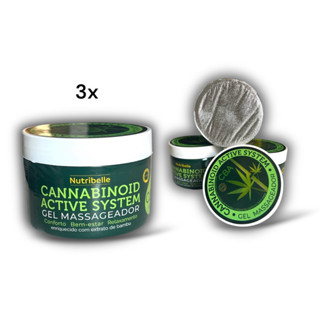 3x Gel Massageador Cannabinoid ACTIVE SYSTEM 250g - Enviamos Rápido