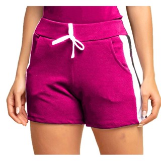 Shorts Feminino Malha Algodão Bolso Laterais Diversas Cores do P ao G 1 em Oferta na Shopee