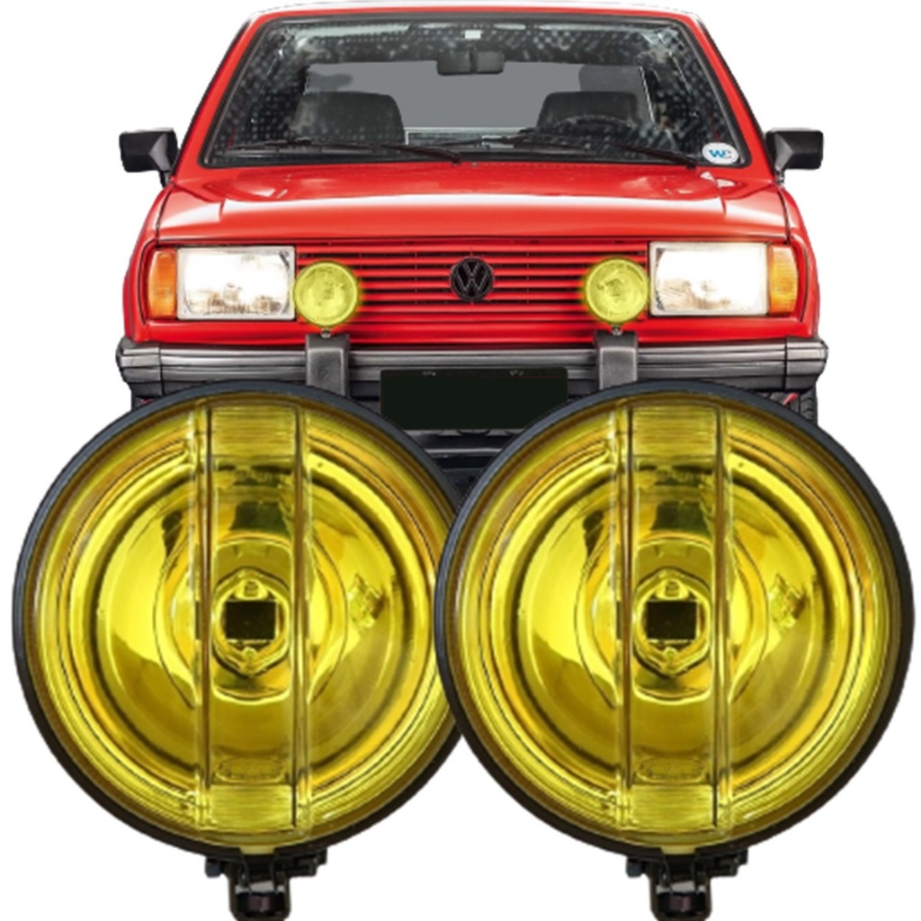 Kit Farol Milha Fusca 1300 Amarelo