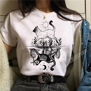 Camiseta Básica Algodão Feminina Day And Night Vida De Gato