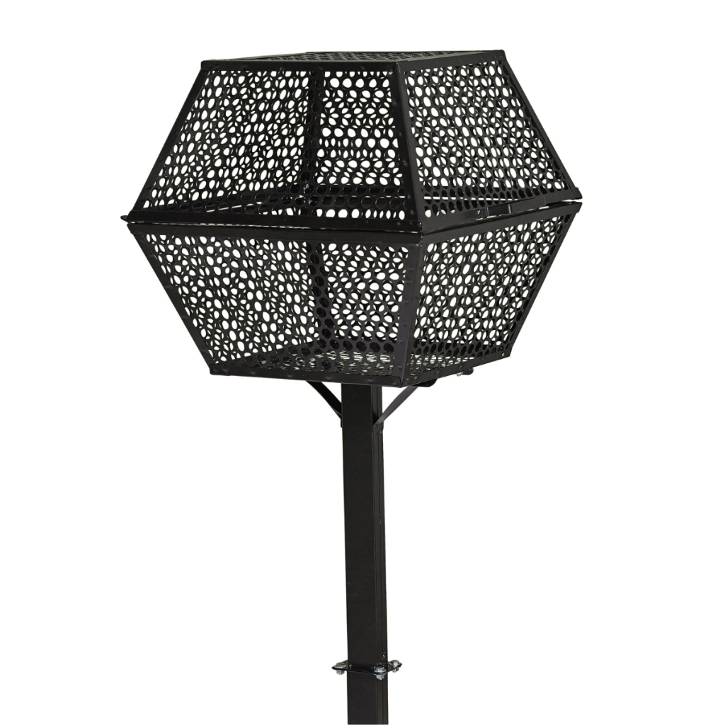 Lixeira para Calçada com Tampa Grande Tela Resistente a Chuva Embutir