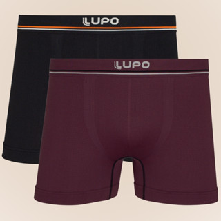 Kit De 2 Cuecas Originais Lupo Basic Boxer Box Microfibra Sem Costura