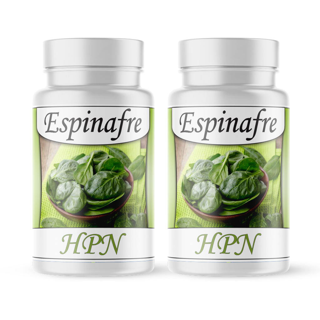 Espinafre suplemento alimentar natural 120 cápsulas/500mg kit 2 potes