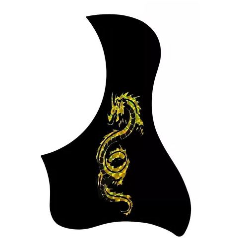 Escudo Para Violão Modelo T Rainbow Dragon Gold