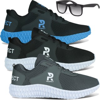 Kit 3 Tênis Masculino Prospect Fly Original Confortável Promoção Oferta + Óculos