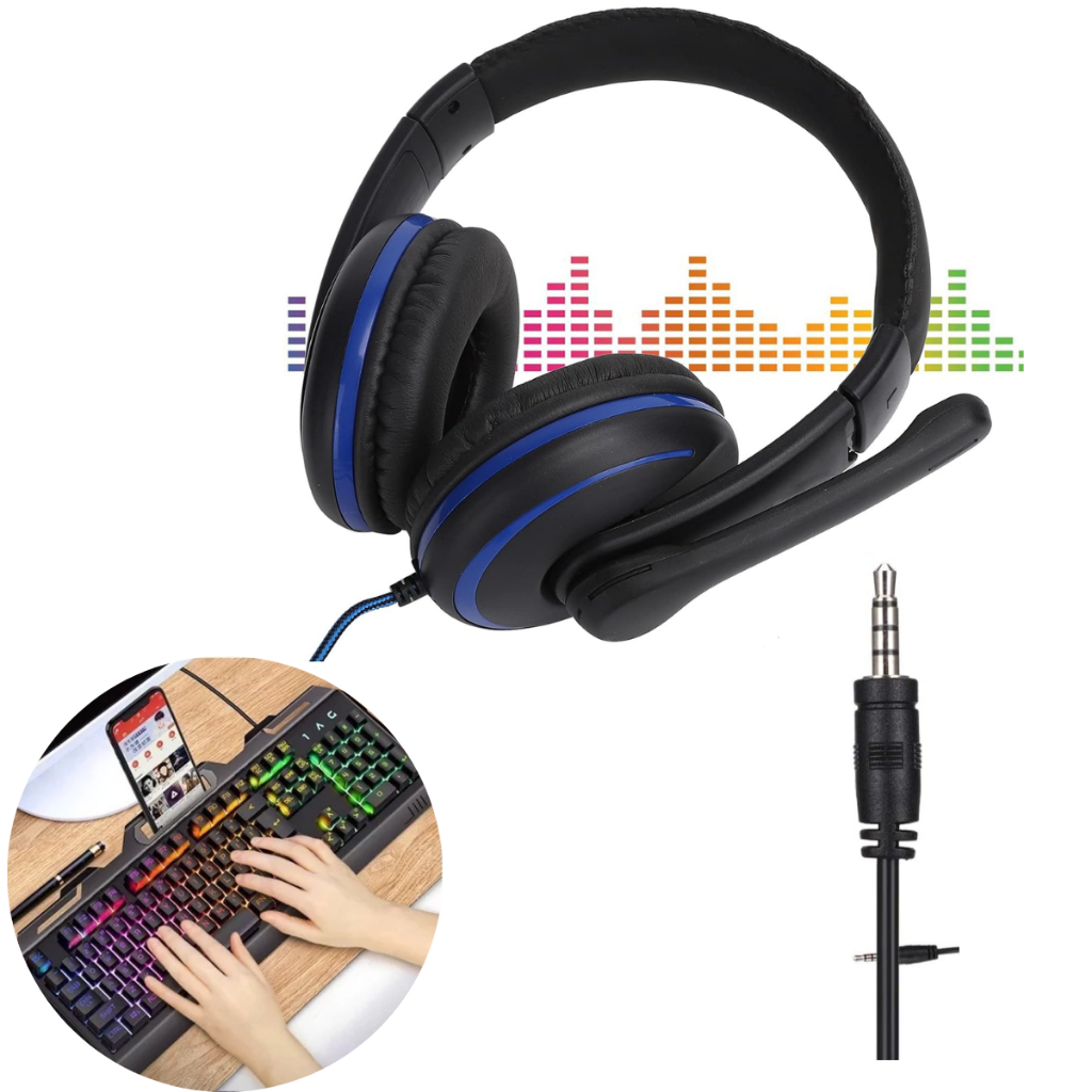 Kit Teclado Iluminado Gamer Semi Mecânico Com Suporte de Celular + Fone de Ouvido Headset NF