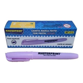 Kit 6 Marca Texto Pastel Lilás Masterprint - Grifa Texto em Oferta na Shopee