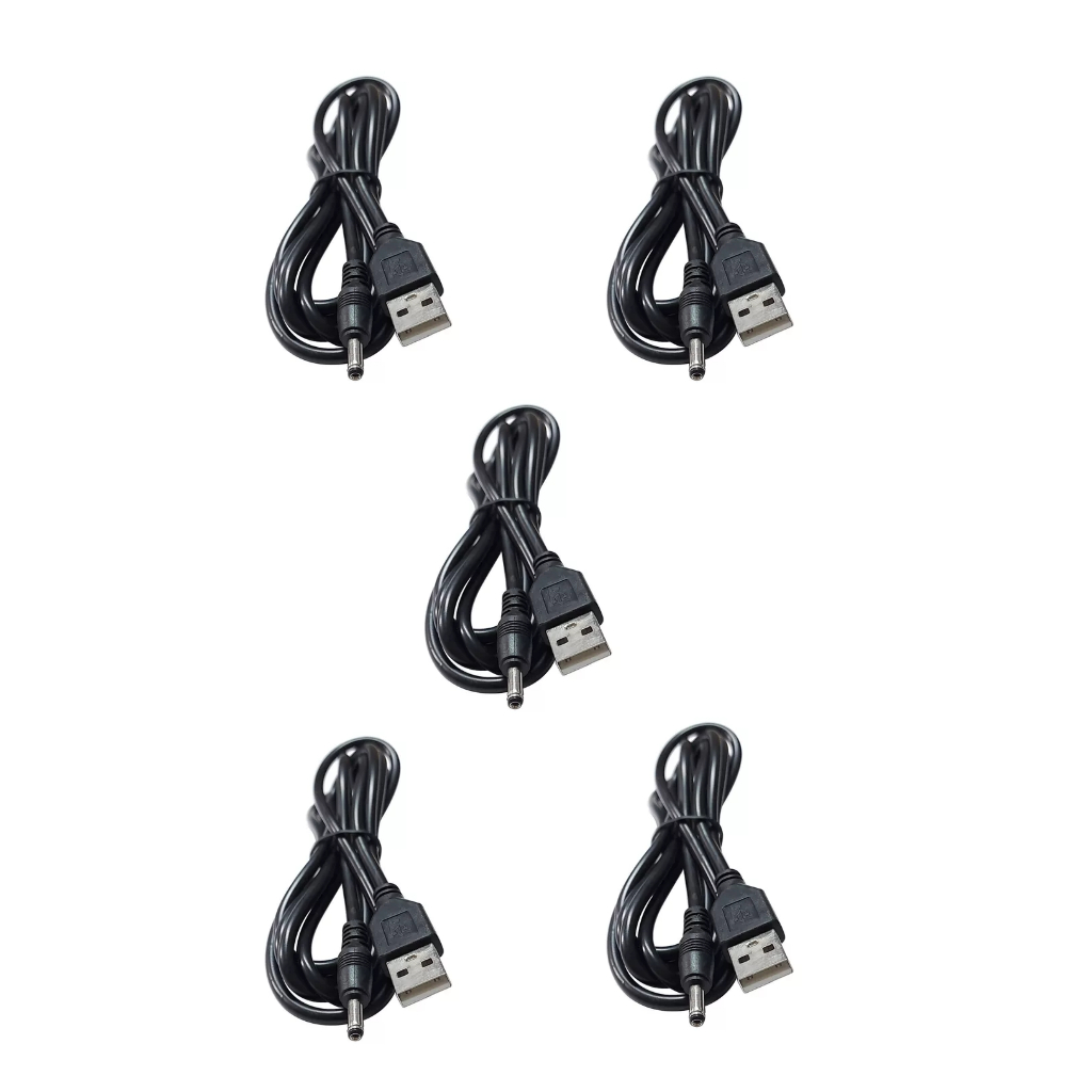 Kit 5pecas Cabo Usb Alimentação Energia Dc 3,5mm Usb Caixa Som.hub usb