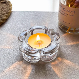 Kit 2/4/6 Castiçal de Vidro de Flor Mini Porta Vela Pequeno Suporte Decoração em Oferta na Shopee
