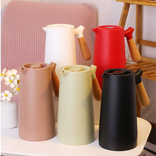 Garrafa Térmica Café Chá Nórdica Cabo em Madeira Jarra 1 Litro em Oferta na Shopee
