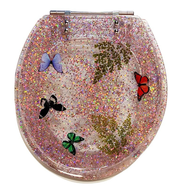 Tampa De Vaso Decorada Modelo Con P T Marca Glitter Rose Mix em Oferta na Shopee