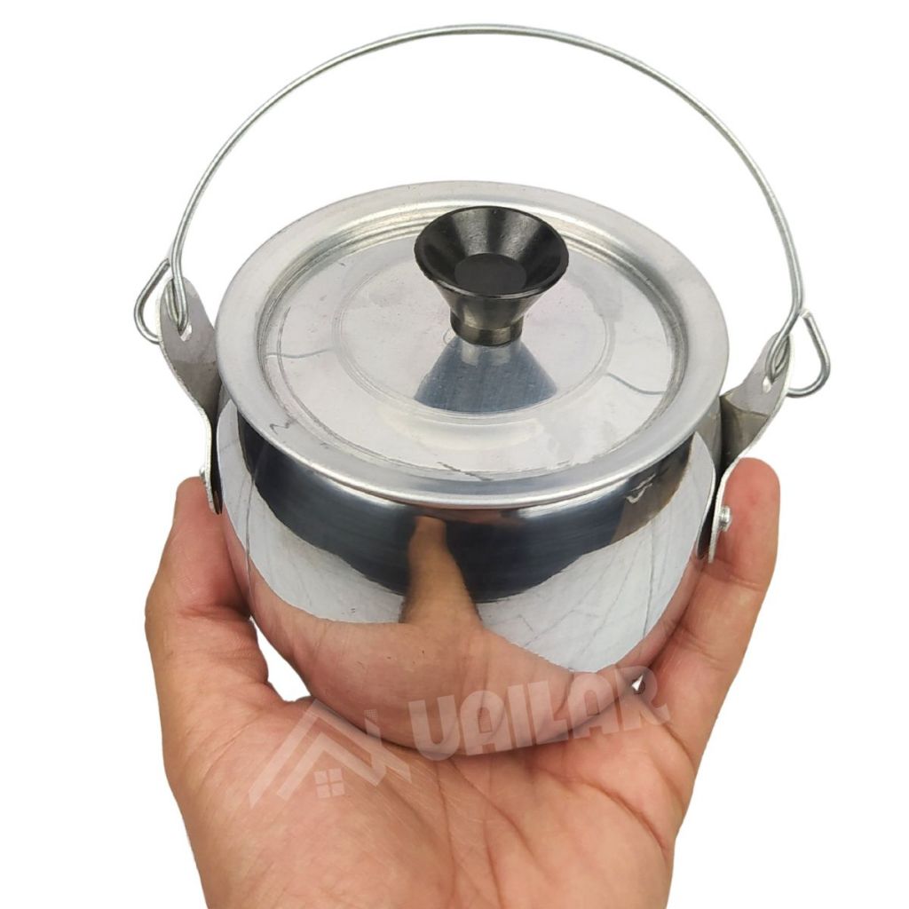 Mini caldeirão bojudo de aluminio nº 10 cm - 600 ML em Oferta na Shopee