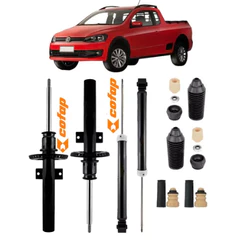 4 Amortecedor Cofap + Kit Completo Saveiro G5 G6 2008 2009 2010 2011 2012 Novo