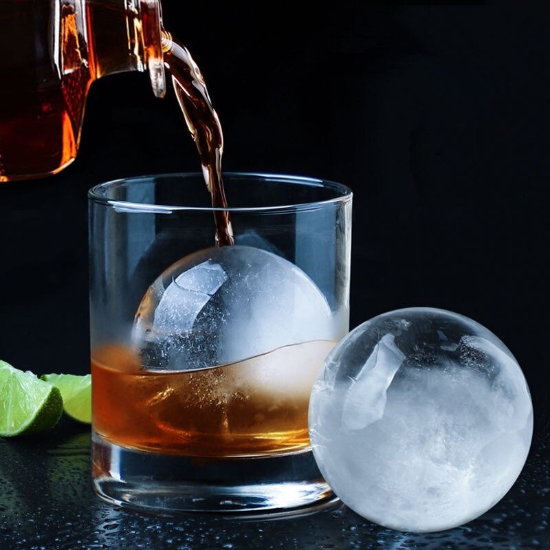 Forma De Gelo Redonda Esférica Molde Bola Esfera Bebida Whisky Bar Silicone Drink
