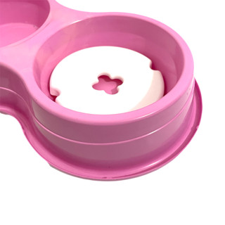 Comedouro e Bebedouro Duplo para Cães e Gatos de Pelo Longo Mantenha Seus Pets Bem Alimentados e Hidratados