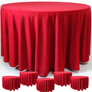 Toalha De Mesa Vermelha 5 Unidades P/Casa-Evento Luxo - Casamento Oxford 1,50m
