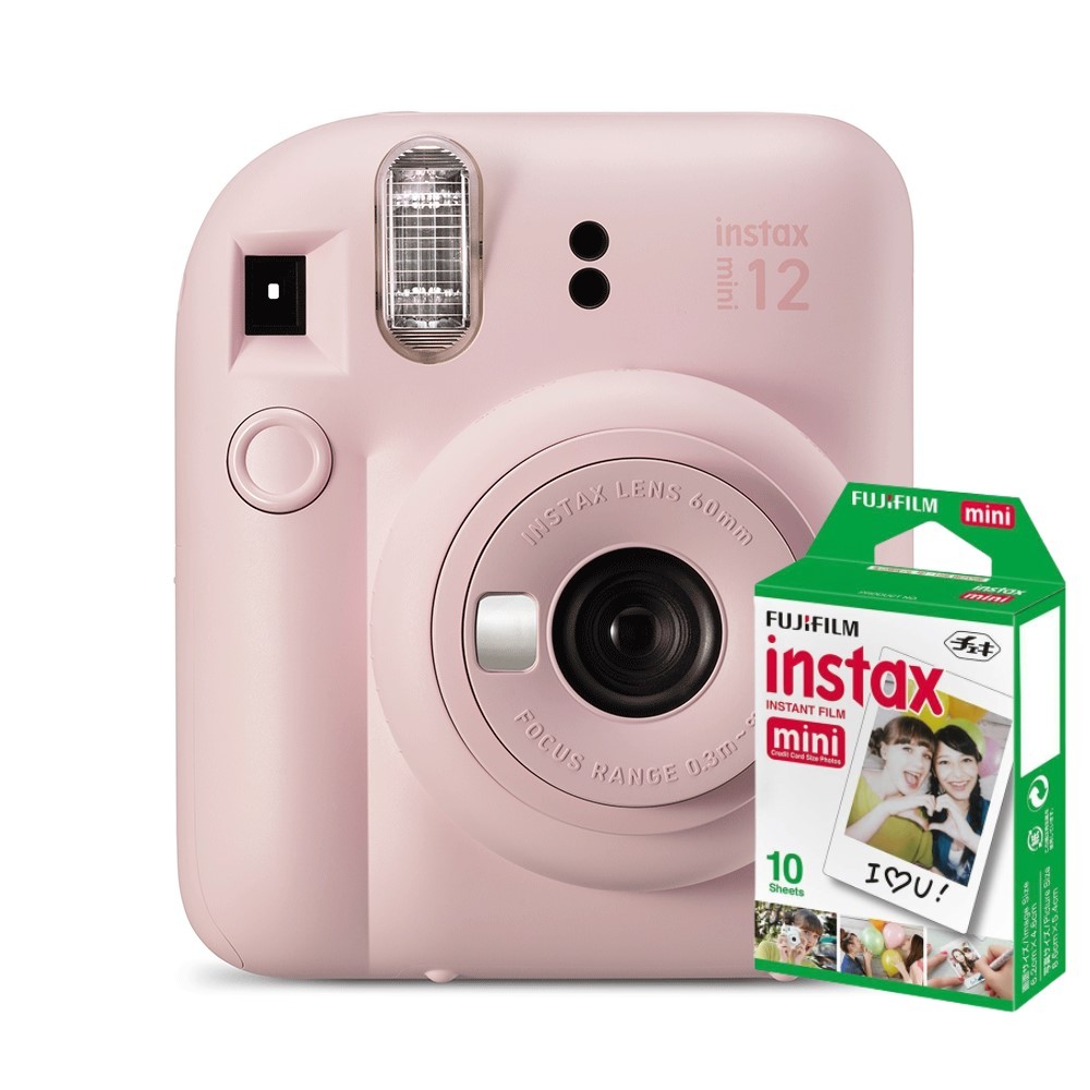 Câmera Instax Mini 12 com 10 filmes - Rosa Blossom - Fujifilm