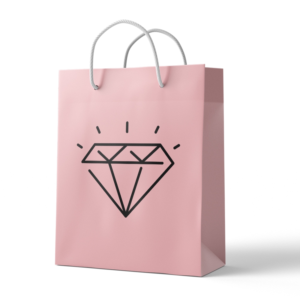 Sacola Personalizada Semi Joias - 100 unidades - tamanho 10x15x4,5cm - Adicionamos sua Logo - Papel Fosco em Oferta na Shopee