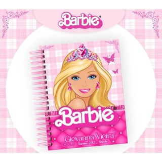 Agenda escolar infantil 2 dias por página Barbie e outros temas