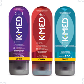 Lubrifica Intimo 1 K-med Hot + 1 K-med 2 Em 1 + 1 K-med Ice