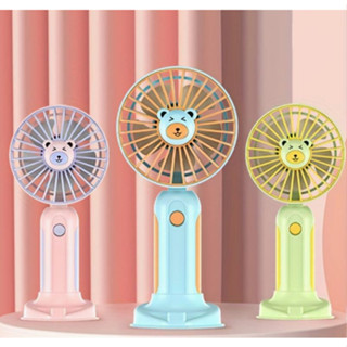 Mini Ventilador Portátil Com Suporte Para Celular Integrado Recarregável USB