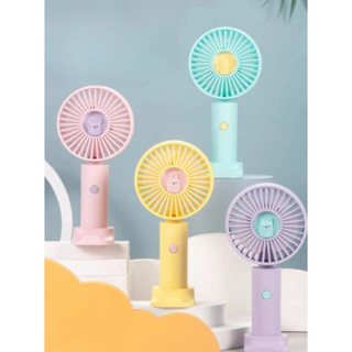 Mini Ventilador Portátil USB Recarregável Com Suporte Para Celular