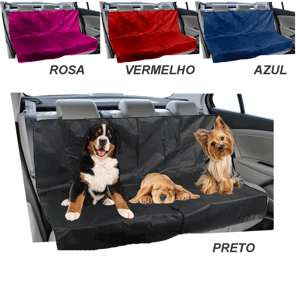 Capa PROTETORA PET de Assento AZUL PRETA ROSA VERMELHA CARRO AUTOMOTIVO Higiênico Impermeável para Carro e Pick-up  Mantenha Seu Veículo Impecável e Seu Pet E TRASNPORTE