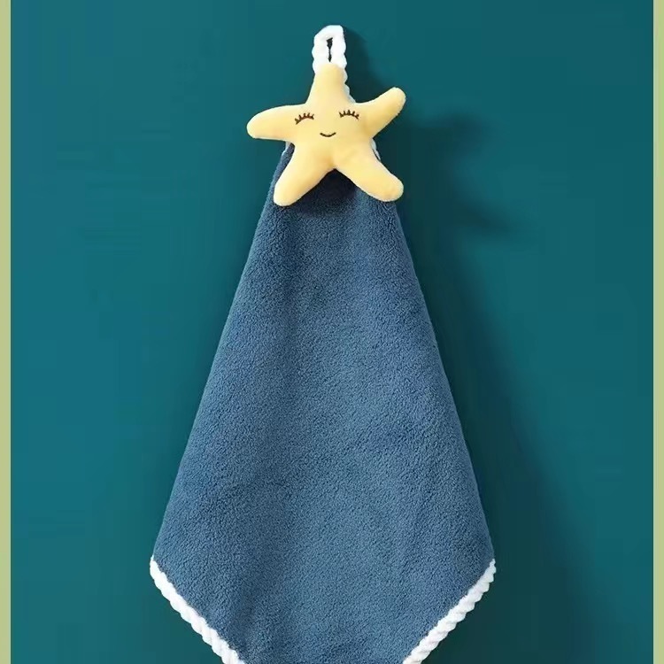 Toalha Naninha Pano Mão 30X30 Poliéster Cozinha Banheiro Infantil Adulto Multiuso Macio Rosa Azul