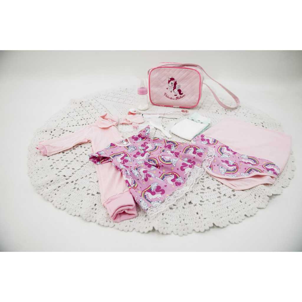Roupinha para Bebê Reborn  -  ENXOVAL UNICÓRNIO COMPLETO Valentina Reborn