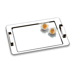 Bandeja com Alça Brinox Átina 40 x 28 cm Aço Inox