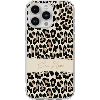 Capa Capinha de Celular Animal Print Personalizada com Nome para Iphone, Galaxy e Moto