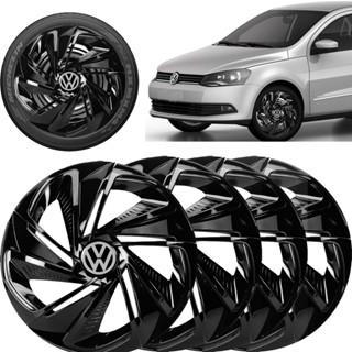 Kit 4 Carlota Aro 13 14 Esportiva Nitro Preta VW Gol G1 Quadrado G2 Bola G3 G4 G5 G6 G7 G8