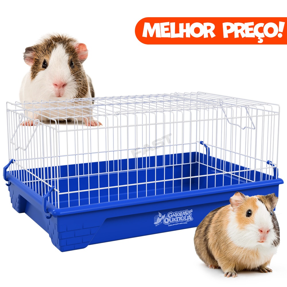 Gaiola Gaiolinha Casa Transporte Pet Hamster Roedores Porquinho da India Bandeja Plástico e Alumínio Resistente - ENVIO IMEDIATO