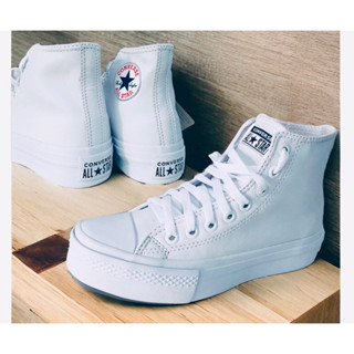 Tenis Plataforma All Star Bota Couro Sola Alta 3,5cm Feminino Qualidade Premium