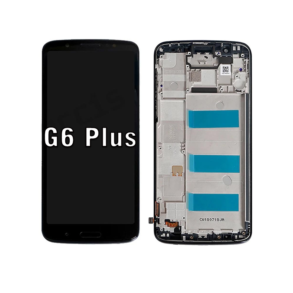 5.9 "Original Display LCD G6 Plus para Motorola, Tela de Toque Com Moldura, Substituição Digitador, Moto G6 Plus, XT1926