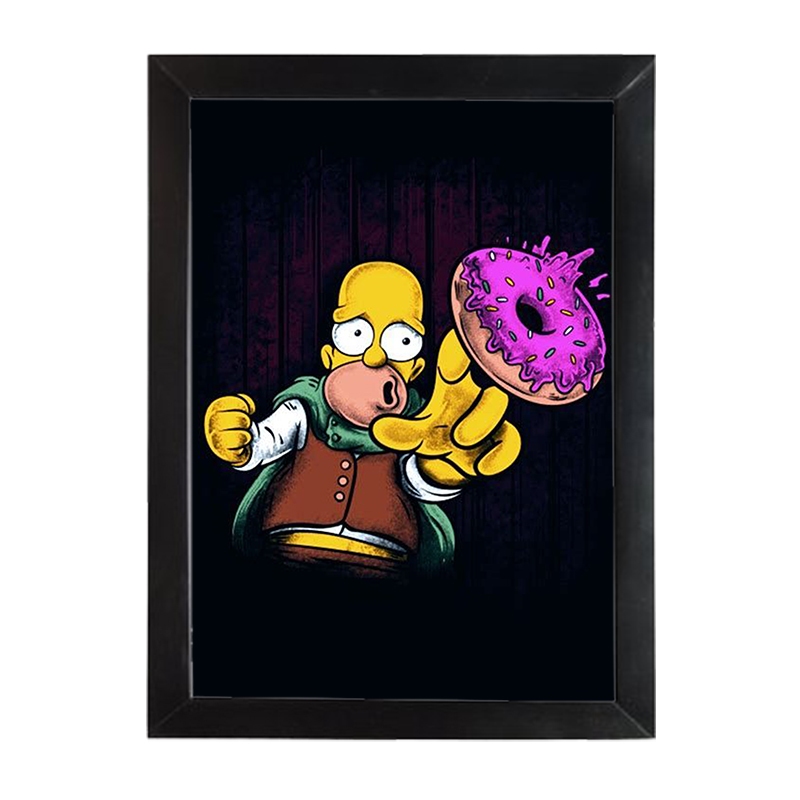 Quadro Decorativo Homer Simpson – Biscoito Recheado, Decoração Divertida para Cozinha e Restaurante