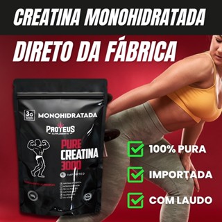 Creatina Monohidratada Integral 100% Pura + Dosador + Laudo Técnico - Proteus Supplements - Refil 300g