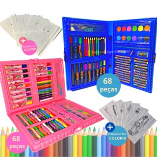 Estojo Maleta De Pintura Infantil Estojo 24 A 150 Peças Infantil Canetinhas Giz Lápis Para Colorir